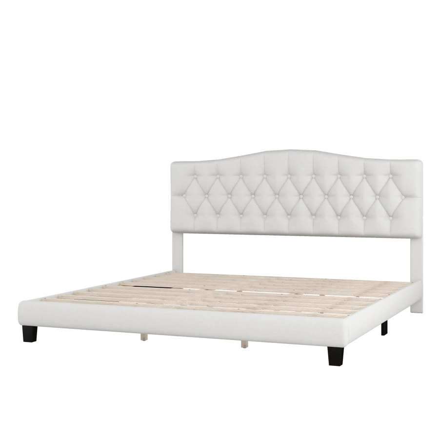 Живеейки легло-платформа с извито под формата на седлото, таблата и детайли с ромбовидным модел, King size . ' - ' . 2