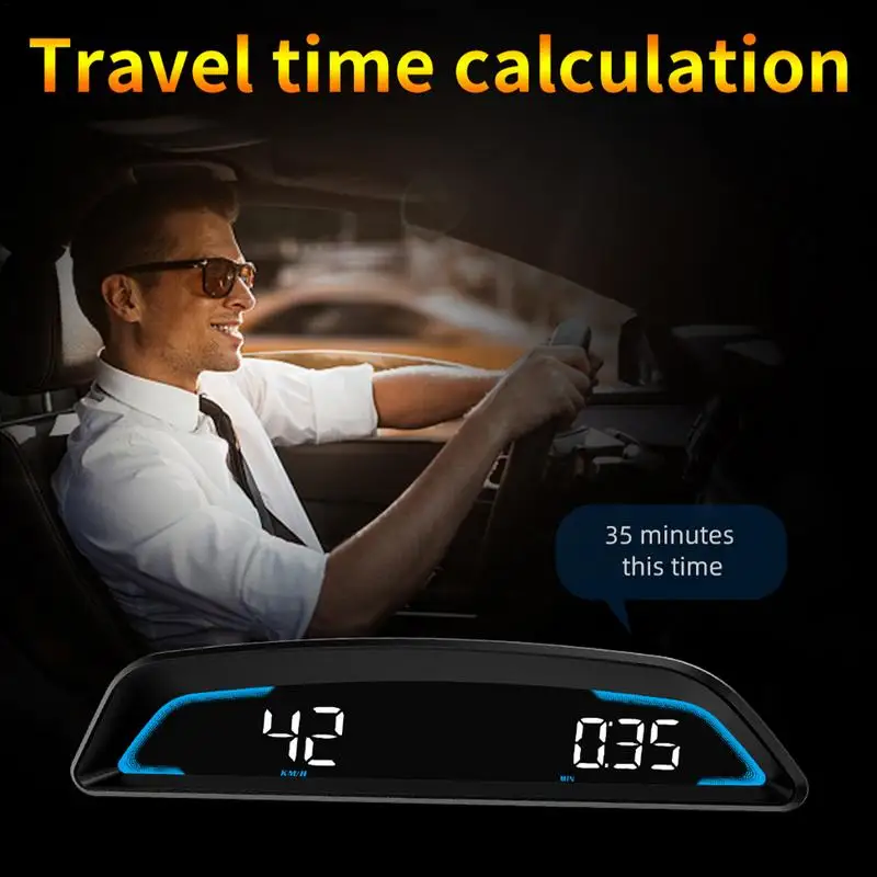 Авто HUD Скоростомер Универсален GPS за измерване на Скоростта на HUD Цифрови Датчици С Адаптивни светлинен Сензор на Екрана с висока разделителна способност за Превишаване на скоростта . ' - ' . 2