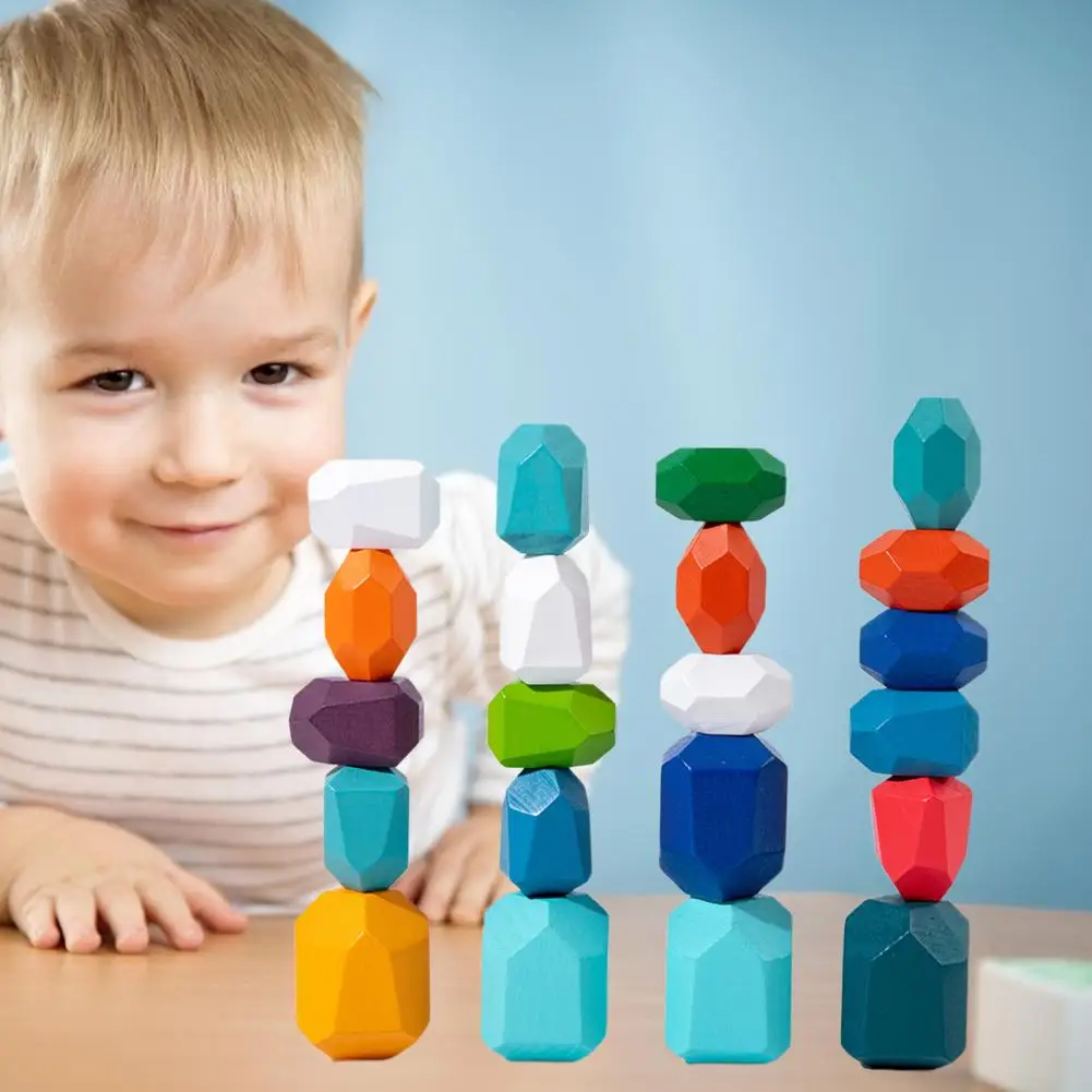 Сглобяеми играчки Монтесори Многофункционални Дървени Сглобяеми играчки за деца, Които Търпение и Логически умения с помощта на 21 Мастило камък . ' - ' . 2