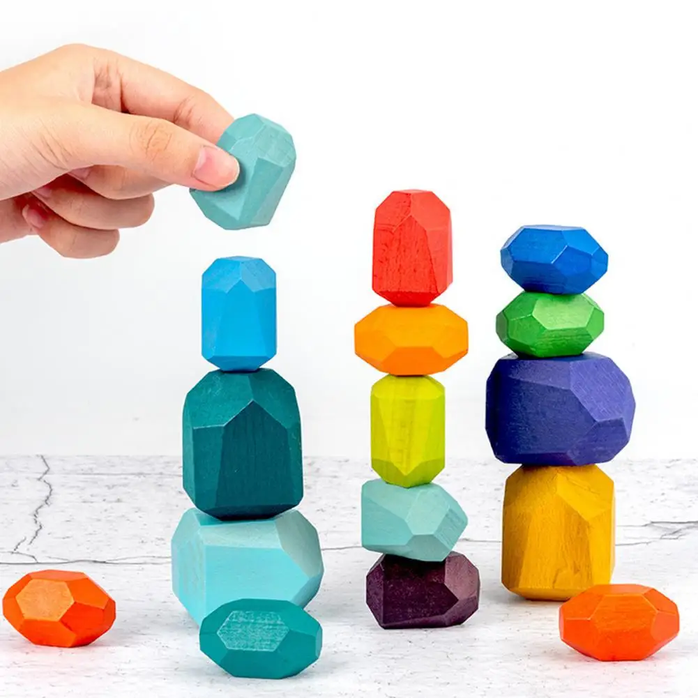 Сглобяеми играчки Монтесори Многофункционални Дървени Сглобяеми играчки за деца, Които Търпение и Логически умения с помощта на 21 Мастило камък . ' - ' . 3