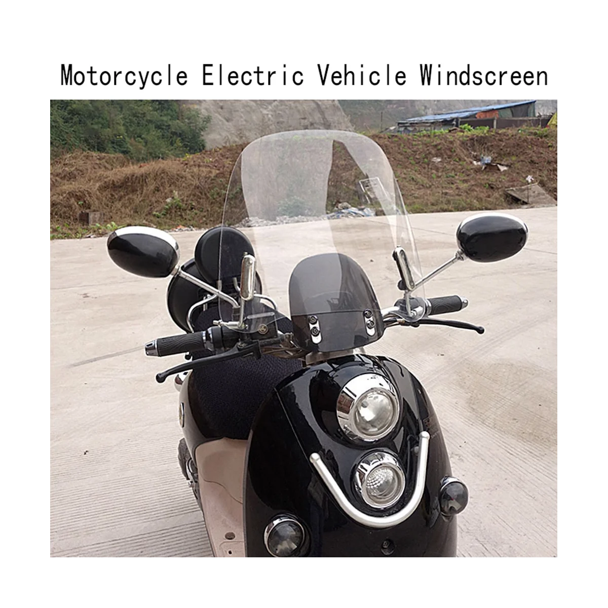 Предното стъкло на мотоциклет Дефлектор на въздушния поток на Предното стъкло Flyscreen Предното стъкло электромобиля . ' - ' . 3