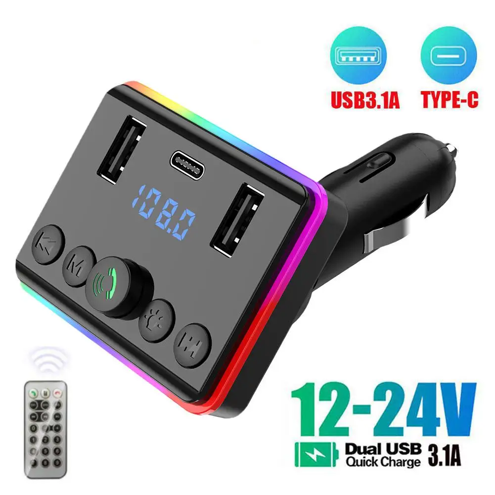 Автомобилен Bluetooth, MP3 плейър и FM предавател 3.1 A Бързо Зареждане на Музикален MP3-стереоплеер Потискане на CVC повиквания HD Автомобилен шум I2J2 . ' - ' . 0