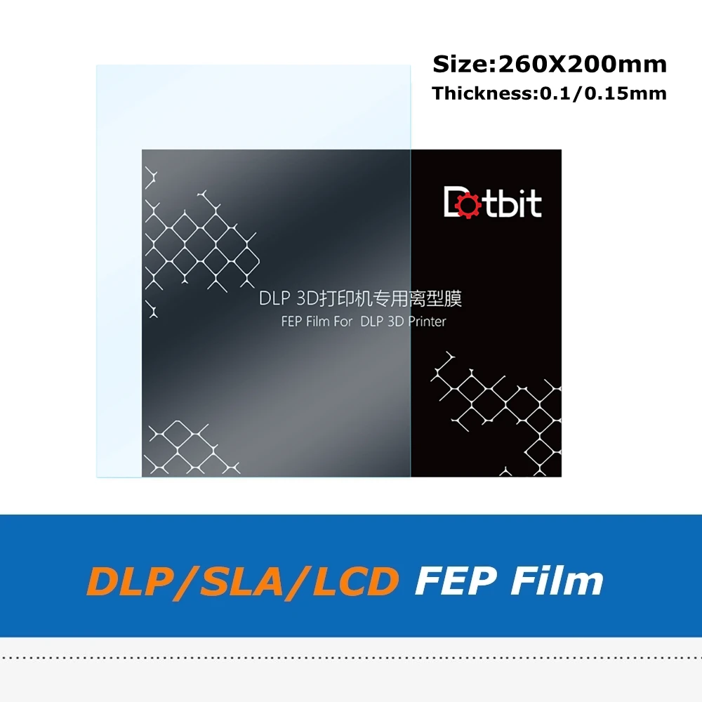 260 * 200 mm 0,1 mm/0,15 мм Дебелина на LCD фолио с UV-радиация FEP за подробности DLP SLA 3D принтер . ' - ' . 0
