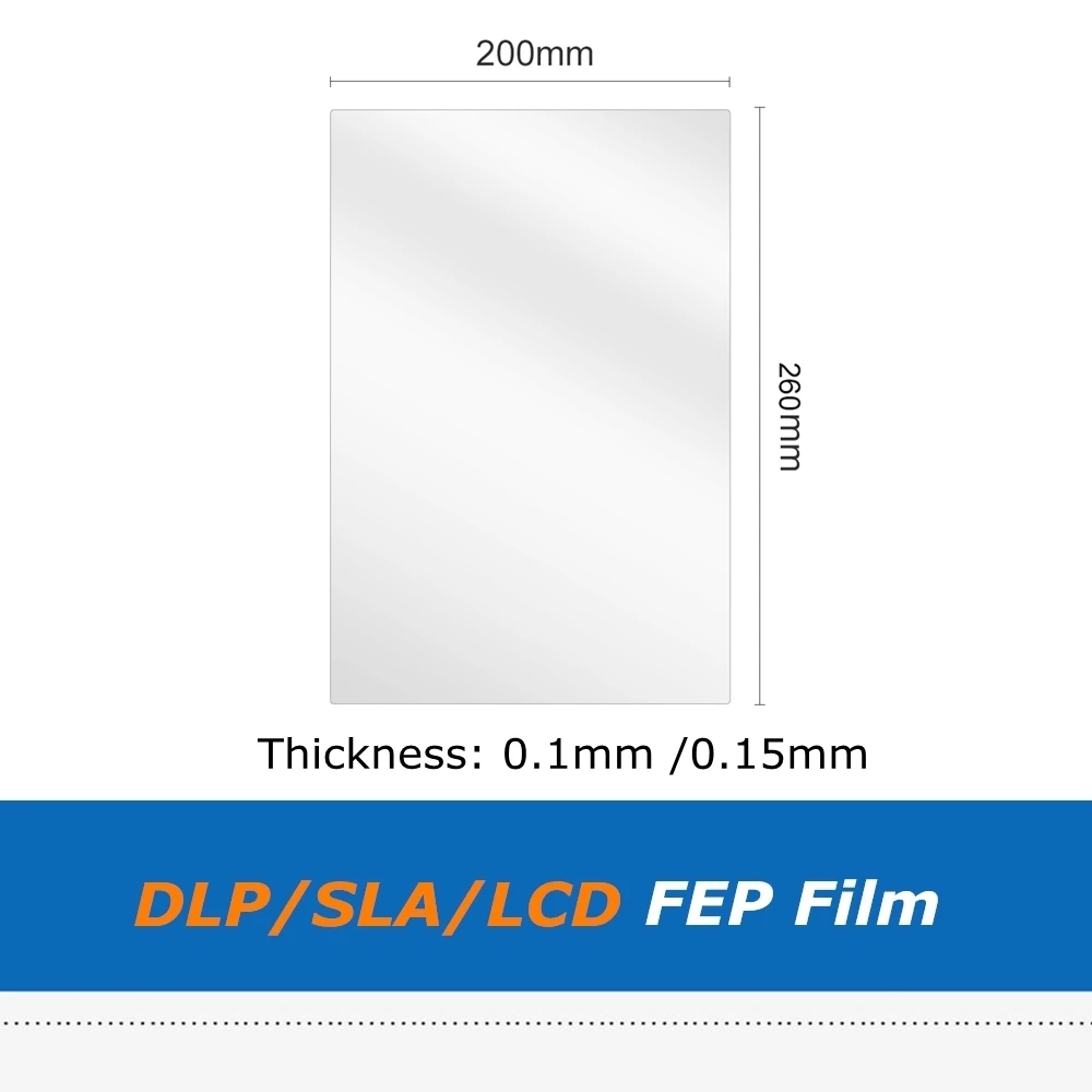 260 * 200 mm 0,1 mm/0,15 мм Дебелина на LCD фолио с UV-радиация FEP за подробности DLP SLA 3D принтер . ' - ' . 5