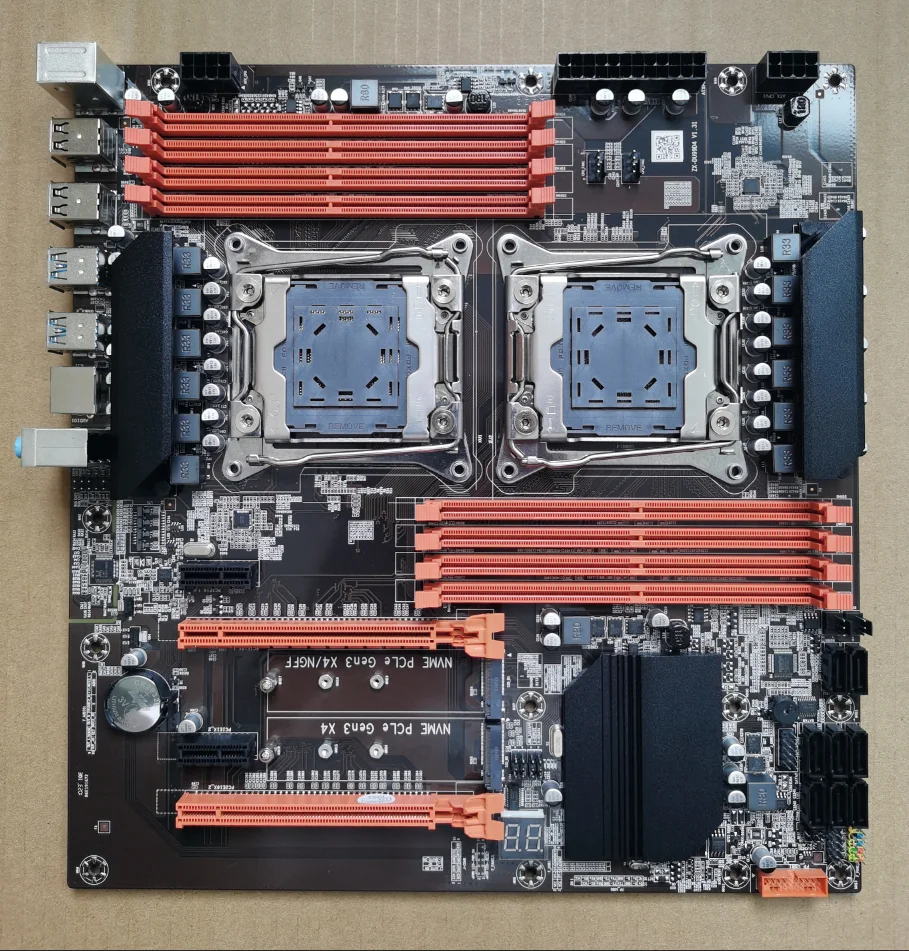 Дънна платка Atermiter Dual X99 с процесор в LGA 2011-3 XEON E5 2640 V3 *2 с комбиниран комплект сървър памет 2pcsX8GB = 16 GB DDR4 3200 Mhz . ' - ' . 1