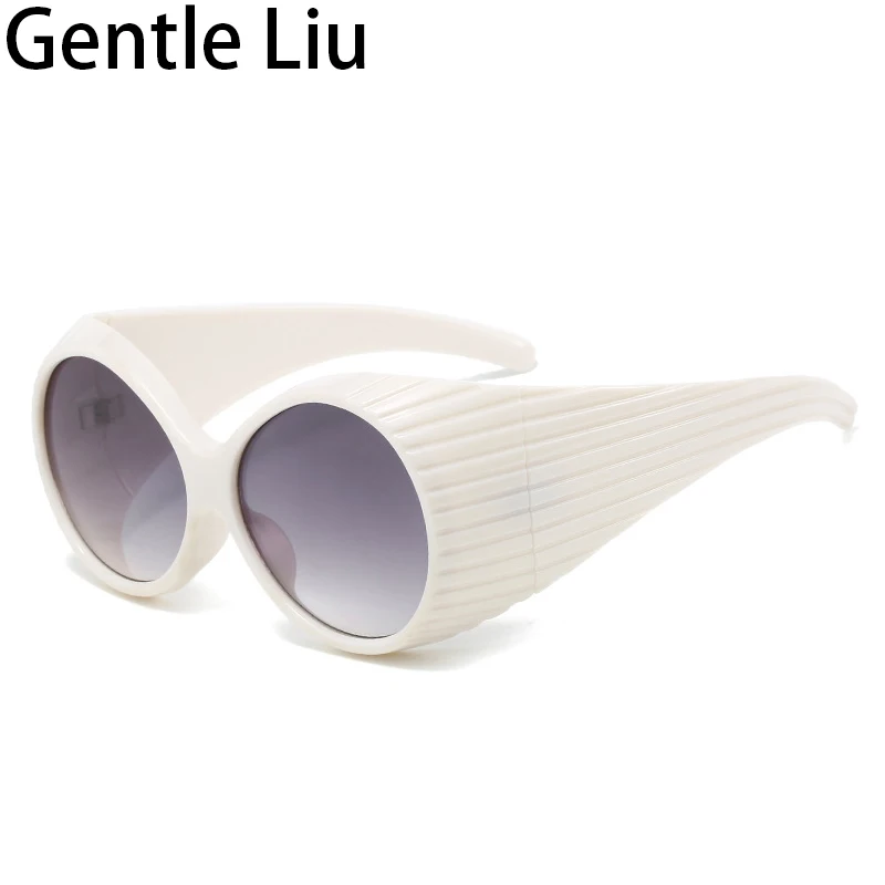 Повече от големи кръгли слънчеви очила в стил steampunk за жени и мъже, 2023, Нови модни слънчеви очила в ретро стил, 2000-х, Женски vintage слънчеви очила в стил пънк  . ' - ' . 4