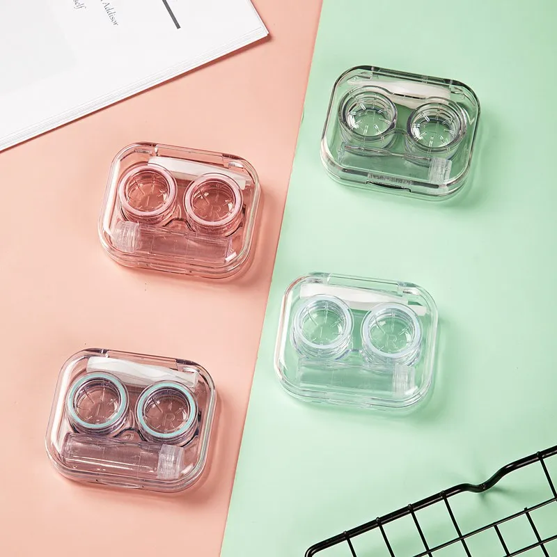 Нов прозрачен калъф за контактни лещи за жени, Преносим кутия за контактни лещи, контейнер за пътуване, за носене на контактни лещи . ' - ' . 3