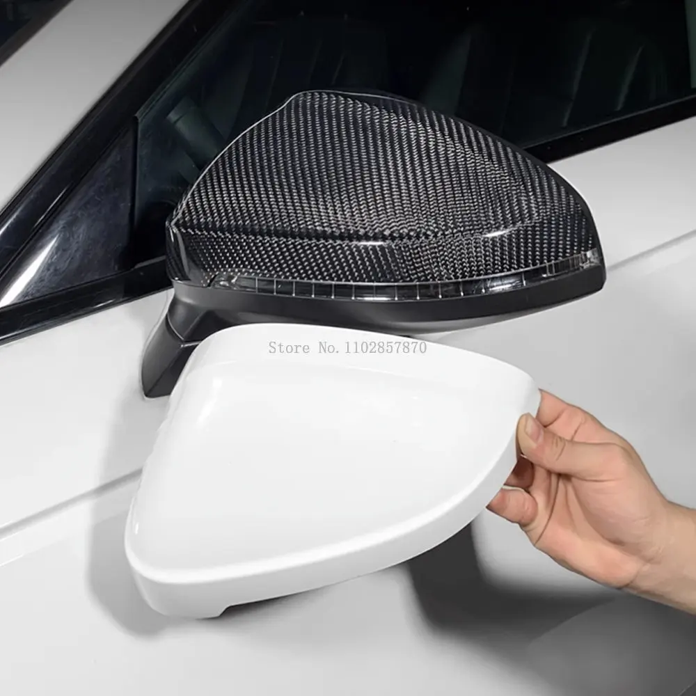 Капакът на огледалото за задно виждане за Audi Q4 E-tron 2022 2023 От Настоящето Въглеродни Влакна, Странични Огледално Мивки, Допълнителна Рамка, Подмяна на своята практика, Протектор . ' - ' . 1