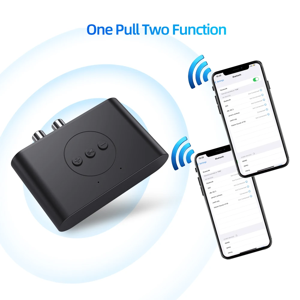 Аудиоприемник Bluetooth 5.0 3.5 мм Жак AUX U Диск NFC RCA Стерео Музикален Безжичен адаптер с микрофон за комплект за автомобил Bluetooth Говорител . ' - ' . 4