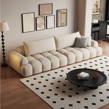 Скандинавски диван за хол Ъглов Дизайнерски диван-легло Модерен разтегателен диван за хол Дървени мека Мебел за дома Divani Soggiorno