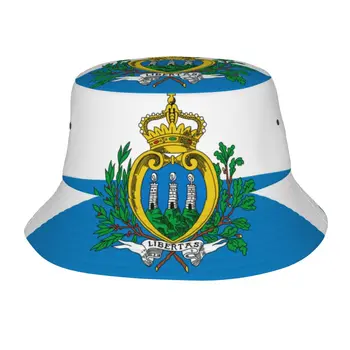 Нови модни шапки-кофи, Рибарски шапки за жени и мъже, Gorras, летен знаме на Сан Марино с принтом