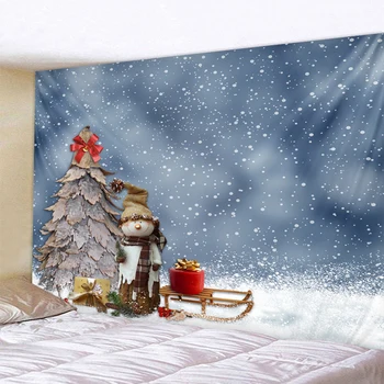 Коледен снежен човек Арт Домашен Стенен Стенен Гоблен Коледен Орнамент боядисани Стени Висококачествен Гоблен Начало Декор