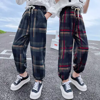 Нови детски панталони за момчета и момичета, Изпъстрен панталони за тийнейджъри, ежедневни спортни облекла в корейски стил, детски пролетно-есенни панталони, хит на продажбите