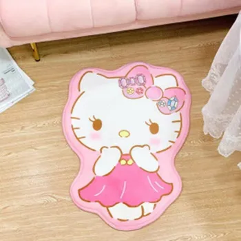 Sanrio Hello Kitty Карикатура Kawai Специална форма, Мек нескользящий впитывающий килим за хол, Прикроватное юрган за спалня