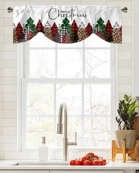 Коледно дърво, снежинки, душ Завеса на прозореца, хол, Кухненски шкаф, окачен балдахин, Корниз, джобен балдахин