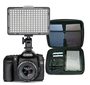 176 бр. Led лампа за цифров Огледално-рефлексен фотоапарат, постоянна светлина Камера, Батерия и USB-зарядно устройство, Калъф за носене, фотографско студио