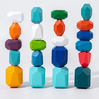 Сглобяеми играчки Монтесори Многофункционални Дървени Сглобяеми играчки за деца, Които Търпение и Логически умения с помощта на 21 Мастило камък