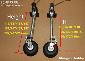 Основното амортизирующее шаси с наклон от 15 Градуса с колело 2,25 инча или прибиращ подходящ за домашно модели с тегло 3-6 кг ЕФР RC Plane Part