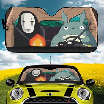 Тоторо и без лице Ghibli; автомобилни слънчеви очила