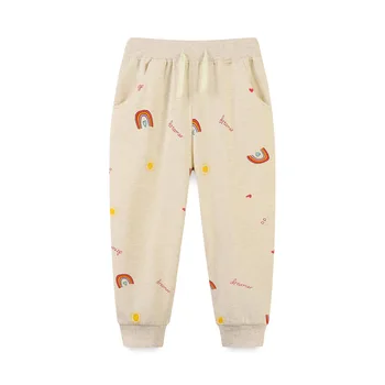 Сладки Памучни панталони за момичета, Ежедневни Свободни панталони за малки момичета, Пролетно-Есенни Дишащи панталони за момичета, Детски дрехи