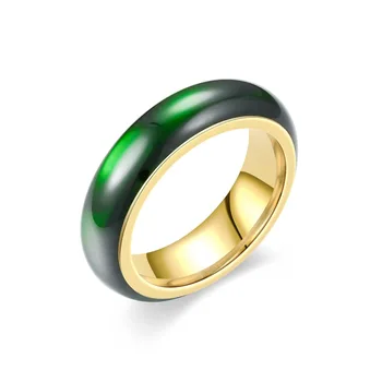 Луксозно Дамско Сватбена Пръстен със зелен Емайл, Кръгли Пръстени Сребърно-Златен цвят, За Жени, Очарователно Малко Годежен пръстен на малкия пръст