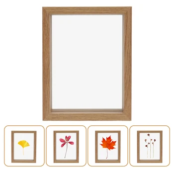 Дървена рамка за снимка, Инструмент за показване на изображения, Тенис на Багажник, Селски Сватбен Декор, Стъклена стена за хол
