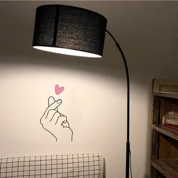 Стикер за стена с принтом пръст и сърцето, Стенни художествена стикер от PVC За домашен интериор, Фоново Декорация на стени