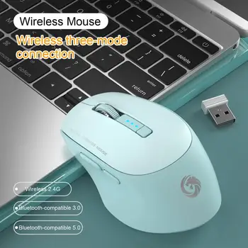 Безжична мишка с дисплей захранване Мощна ергономична Bluetooth-мишка с дисплей хранене, акумулаторна без звук Type-c, идеална за офис