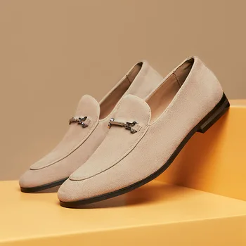 Обувки за партита, Мъжки Модел обувки на платформа, 2023, Модерен Дизайнерски Лоферы без закопчалка, Мъжки Италиански Луксозни Маркови Обувки за Сватба, Mocasines Hombre