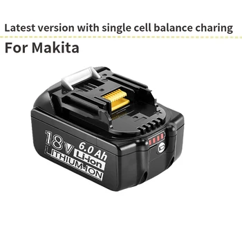 BL1860 6000 mah литиево-йонна акумулаторна батерия за makita 18v BL1830 BL1840 BL1850 BL1860B LXT 400 батерия