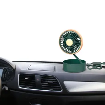 USB Вентилатор, Въртящ се на 360 градуса, Охлаждащ вентилатор за Электромобиля, Охлаждащ авто вентилатор с USB-вход за автомобил, Персонален настолен вентилатор 3 скорости