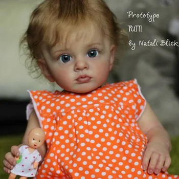 23-Инчов Комплект за кукли Reborn Tutti, Тканевое Тяло, детайли за кукли Reborn Бебе в разглобено формата с празни форми COA направи си САМ