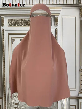 Botvotee Обикновена Hijabs за жени 2023, Мюсюлмански Есенните Модни Ислямски Ежедневни Hijabs Оверсайз, Елегантни Реколта Арабски Дубайские Hijabs