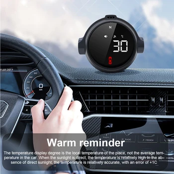 Авто Централен дисплей GPS HUD Скоростомер, индикатор за височината, предупреждение за превишаване на скоростта, Термометър, цифрови часовници, аксесоари за всички автомобили