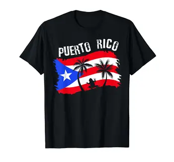 100% Памук, Изтъркан стил, Пуерто-Рико, Жаба, Подарък дизайн, Пуерто-Рико, МЪЖКИ, дамски УНИСЕКС тениски, Размер S-6XL