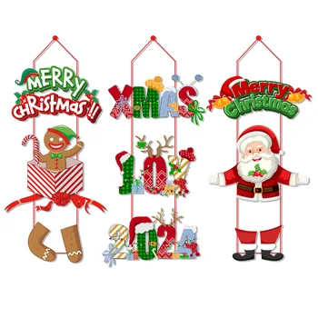 Коледна Врата Окачване Закачалка За Новогодишната Парти Коледно Дърво Висящи Украшения На Дядо Коледа, Снежен Човек С Увреждания С Коледа Интериор 2023