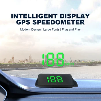 Кола дисплей HUD-Head Up Дисплей авто електроника Проектор HUD Дисплей на Цифров автомобилен GPS за измерване на Скоростта led дисплей за всички автомобилни аксесоари