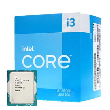 Процесор Intel Core i3 13100F Процесор i3-13100F 3,4 Ghz 4-ядрен 8-стрийминг 10 НМ L3 = 12 М 58 W LGA 1700 Тенис на Нов, но без охладител