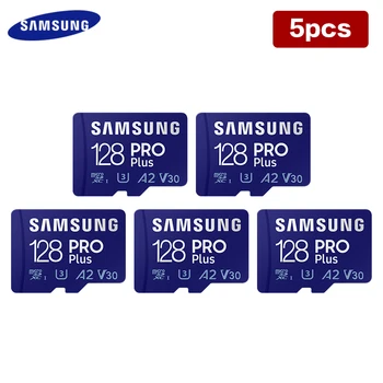 5 бр./лот Samsung Оригинална карта памет PRO Plus Micro SD Card 128 Г 256 GB Скорост на четене до 160 Mb/s. Клас 10 на U3 A2 V30 TF Карта