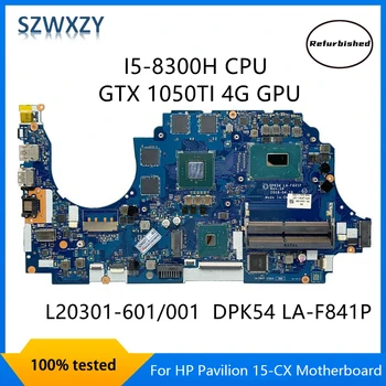 Възстановена дънна Платка за лаптоп HP Pavilion 15-CX SR3Z0 I5-8300H CPU GTX 1050TI 4G GPU L20301-601 L20301-001 DPK54 LA-F841P