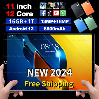 Версия Gobal Оригинален Tablet PC S29 11 Инча Android 12-16 GB 1T Deca Основната Google Play 5G WIFI, Bluetooth Горещи Продажба Безплатна Доставка