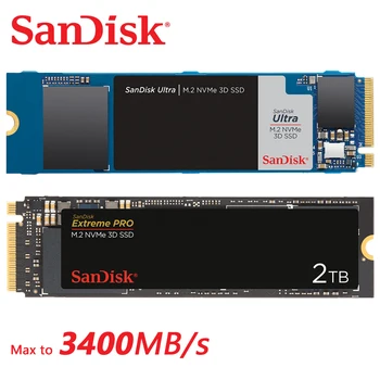 Оригинален SSD-памет Sandisk Ultar SSD 2 TB 1 TB Extreme PRO 250G NVMe M. 2 3D NCache 3.0 M. 2 2280 500 GB, Вътрешен твърд диск за десктоп, лаптоп