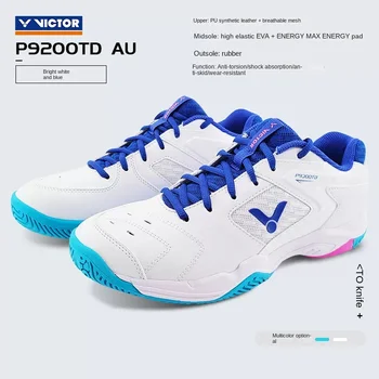 Мъжки и дамски обувки за бадминтон Victor, нескользящие спортни маратонки с подложки, обувки за тенис, тенис ал hombre A230, бял