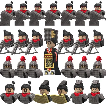 Детски Играчки Древен Китай Цин ши хуанг Теракота Воини, Фигурки военни Войници, Строителни блокове, Подаръци за Рожден Ден За момчета