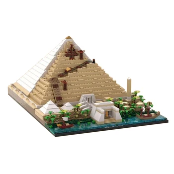 MOC Creative Expert Ideas Пирамидални модел Градска атракция Архитектура, Гледка към улицата Строителни блокове направи си САМ Играчка за деца Коледни подаръци