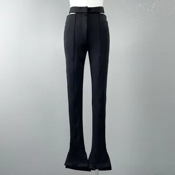 2023 Летните Модни Дамски Секси Кухи Луксозни Черни панталони-клеш, Дамска Елегантна блуза Ddxgz2 5,30