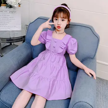 Лятна Рокля 2023, Студентски модни дрехи за момичета, детски дрехи, Вечерни рокли Принцеса за танци от 2 години, Милото ежедневното Корейска рокля