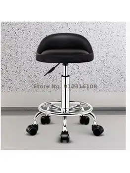 Бар стол подвижен високо столче козметичен стол домакински въртящ се стол коса стол с облегалка въртяща се кръгла табуретка