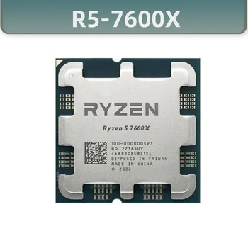 Ryzen 5 7600X R5 7600X 4,7 Ghz, 6-ядрени 12-стрийминг процесор на 5 Нм L3 = 32 M 100-000000593 Гнездо AM5 Нов, но без охладител