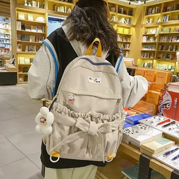 Училищни чанти за момичета, ученическа раница за тийнейджъри, женски найлонов случайни японски раница за колежа